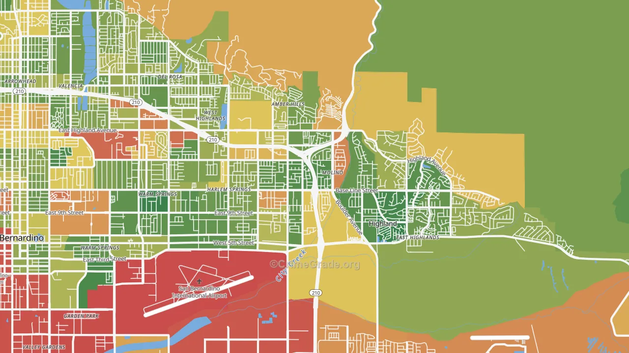 92346, CA Map of Drug-Related Crime Rates