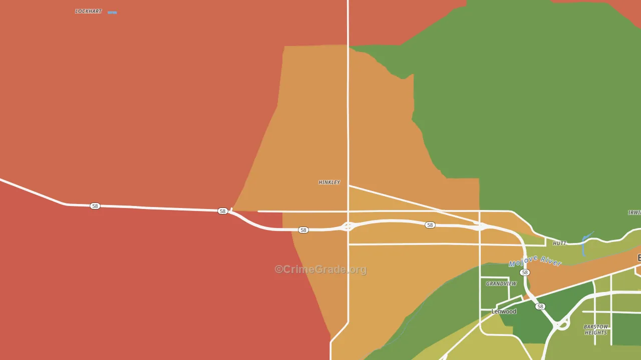 92347, CA Map of Drug-Related Crime Rates