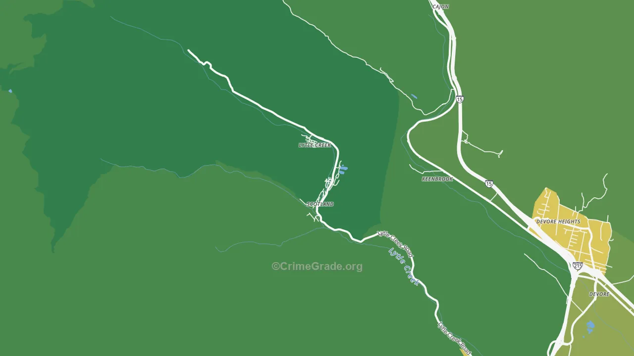 92358, CA Map of Drug-Related Crime Rates
