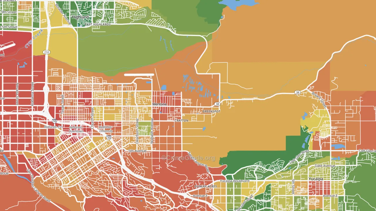 92359, CA Map of Drug-Related Crime Rates