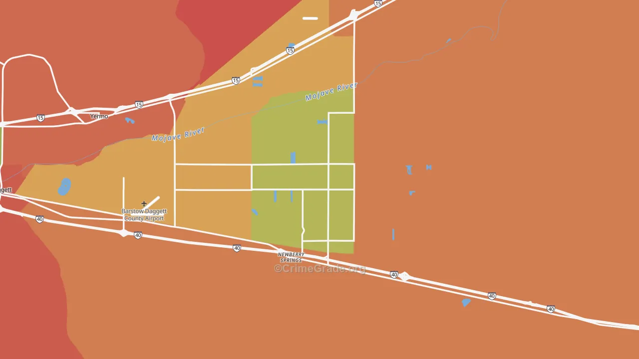 92365, CA Map of Drug-Related Crime Rates