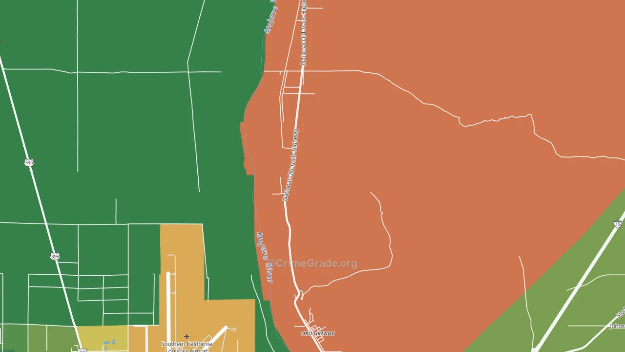 92368, CA Map of Drug-Related Crime Rates