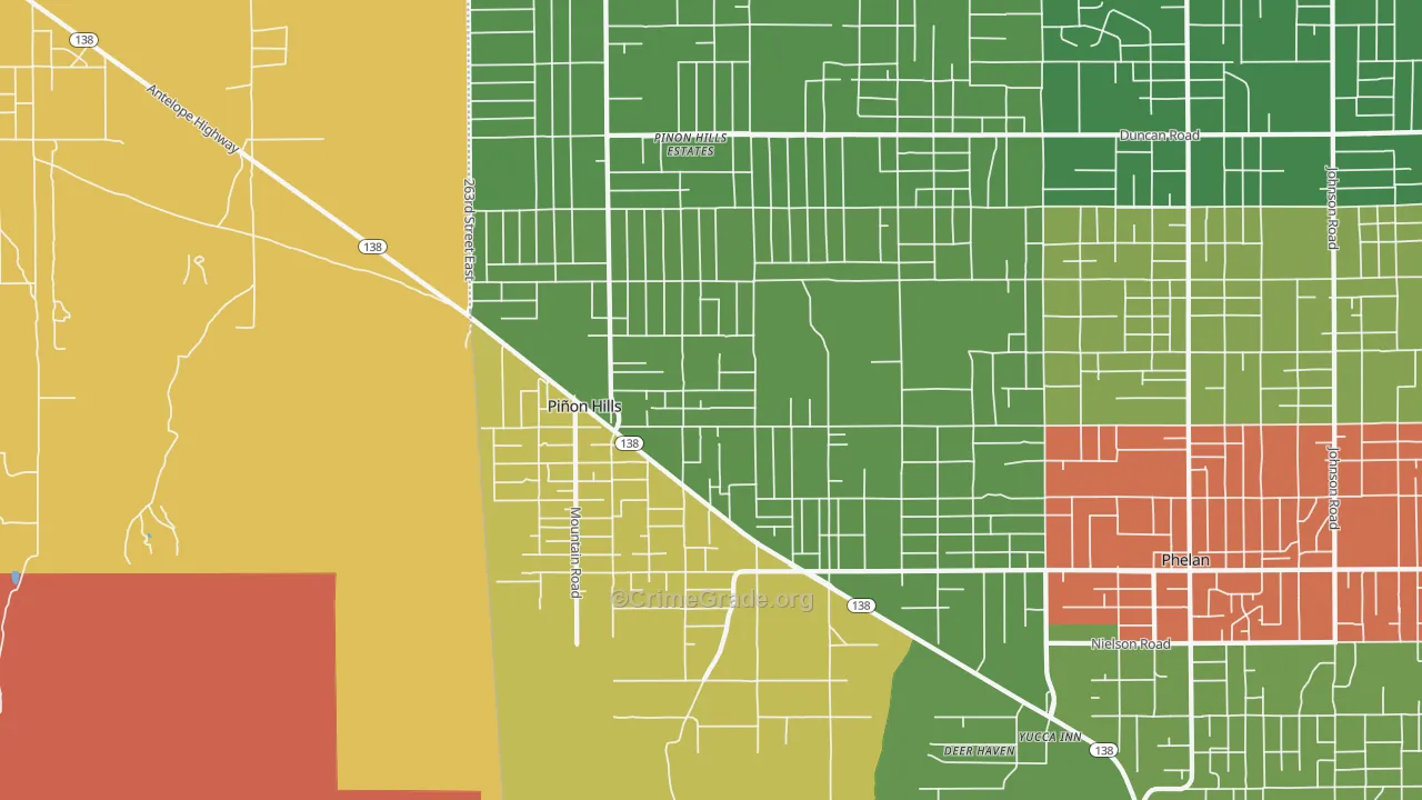 92372, CA Map of Drug-Related Crime Rates