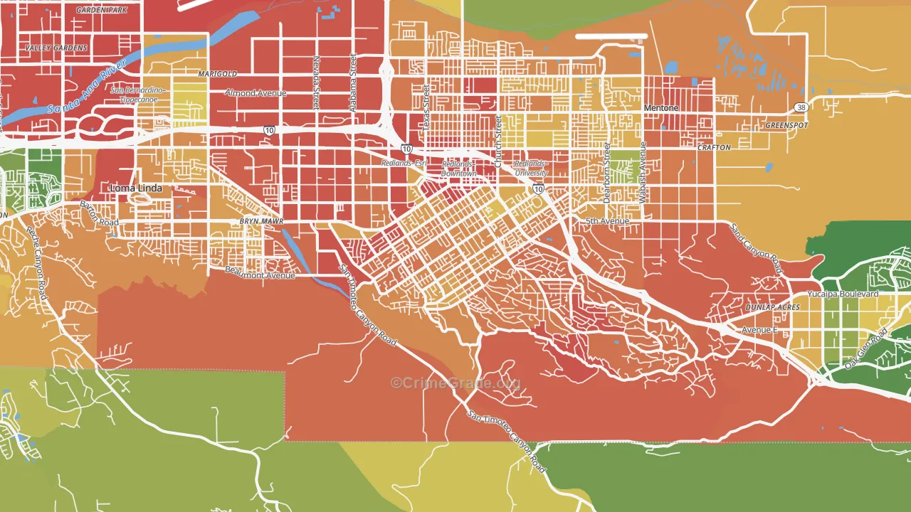 92373, CA Map of Drug-Related Crime Rates