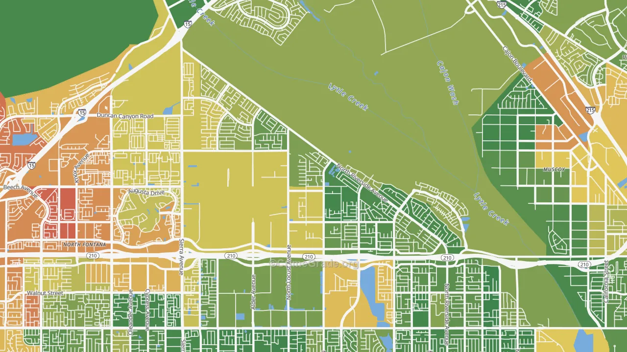 92377, CA Map of Drug-Related Crime Rates