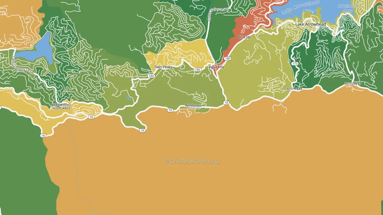 92378, CA Map of Drug-Related Crime Rates