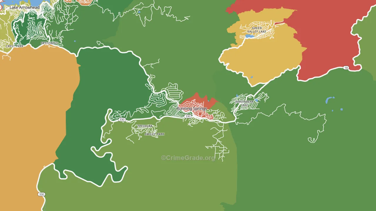 92382, CA Map of Drug-Related Crime Rates