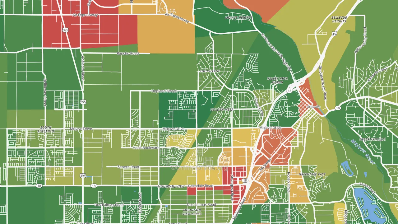 92394, CA Map of Drug-Related Crime Rates