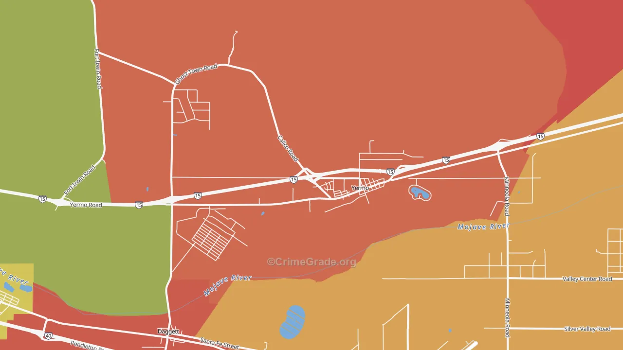 92398, CA Map of Drug-Related Crime Rates