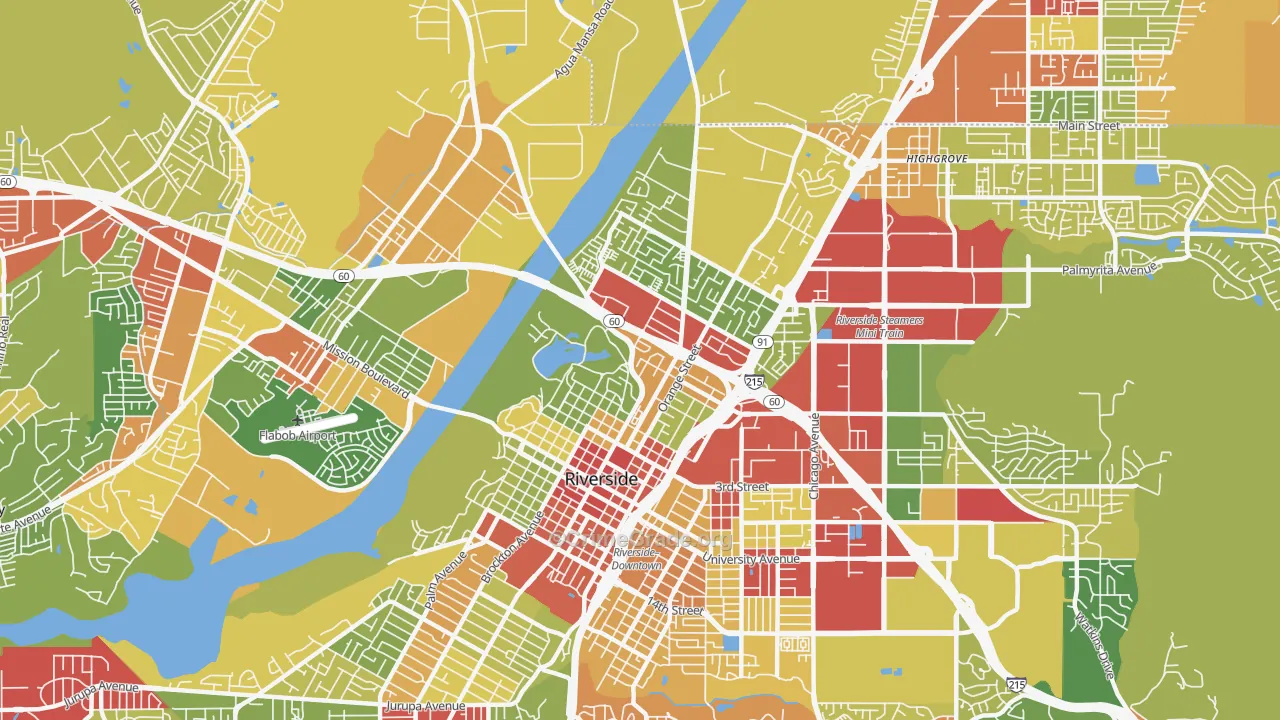 92501, CA Map of Drug-Related Crime Rates