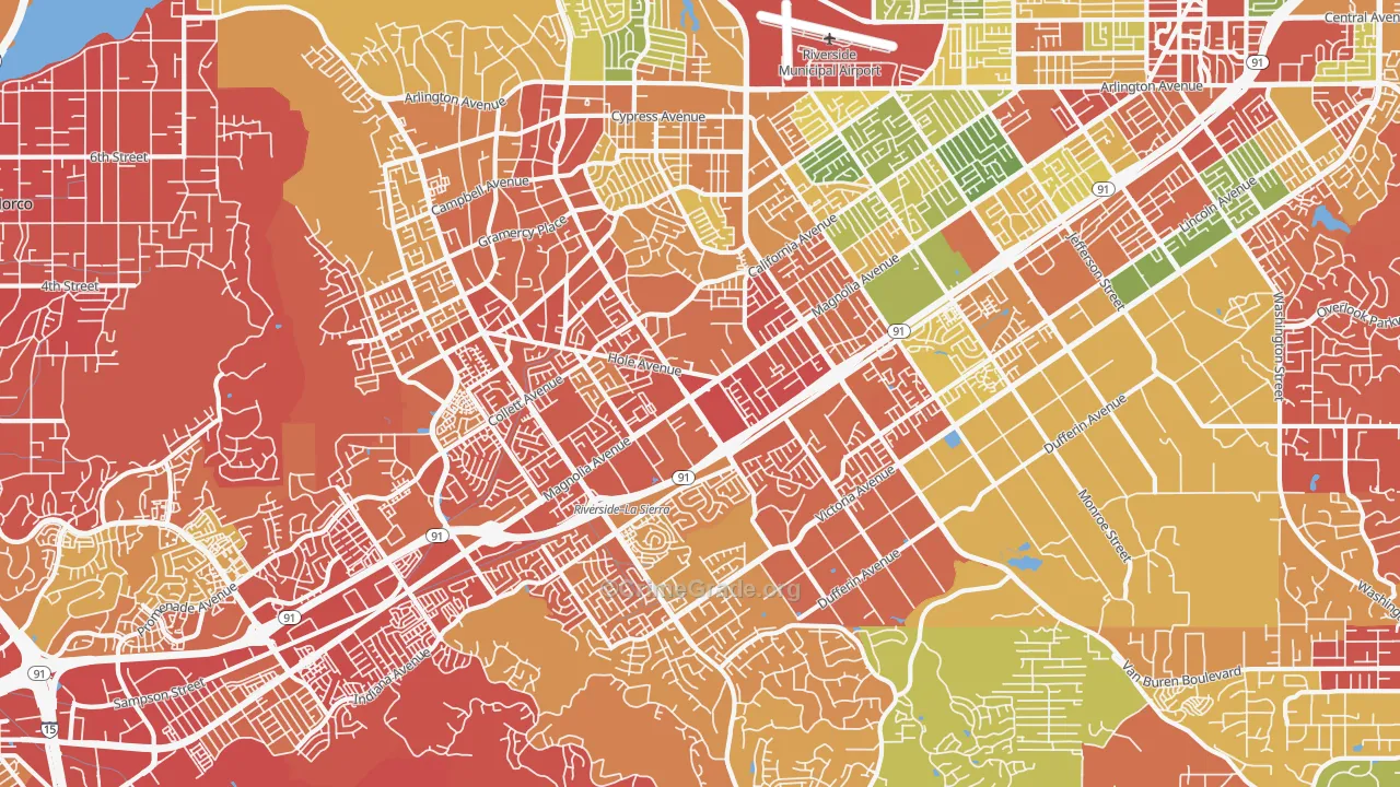 92503, CA Map of Drug-Related Crime Rates