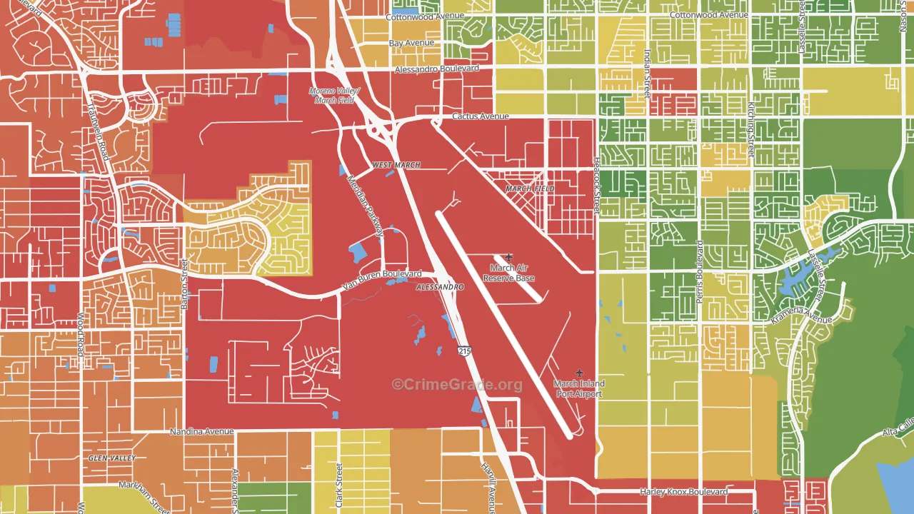 92518, CA Map of Drug-Related Crime Rates