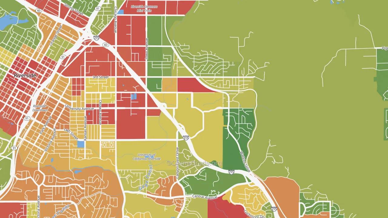 92521, CA Map of Drug-Related Crime Rates