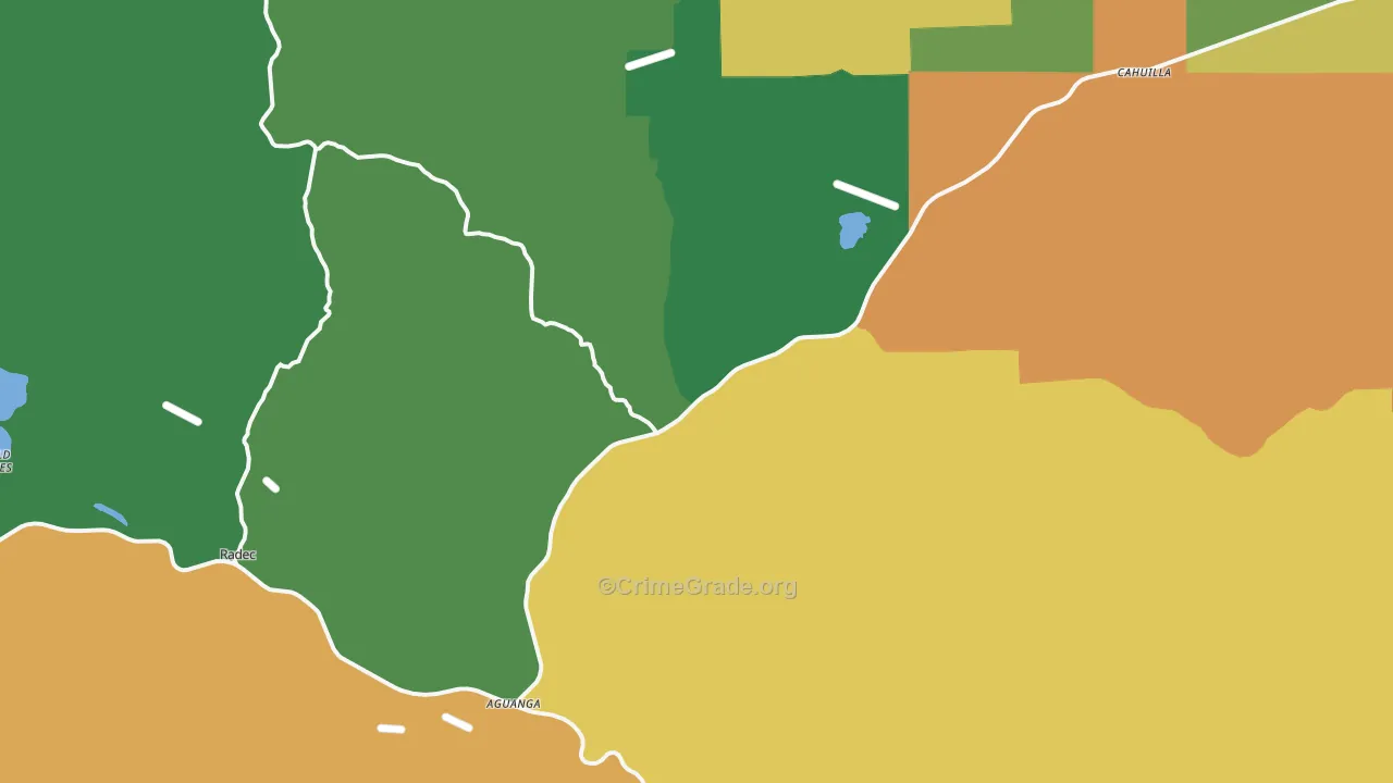 92536, CA Map of Drug-Related Crime Rates