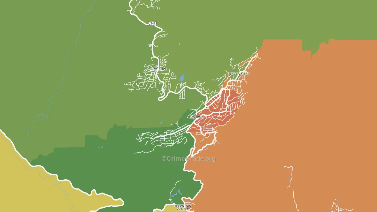 92549, CA Map of Drug-Related Crime Rates