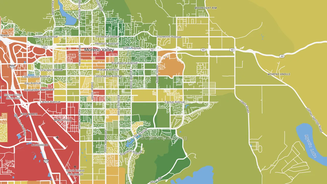92555, CA Map of Drug-Related Crime Rates