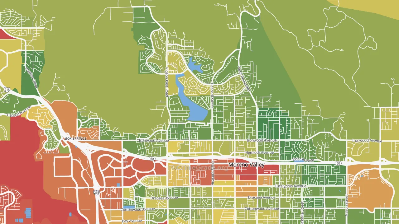 92557, CA Map of Drug-Related Crime Rates
