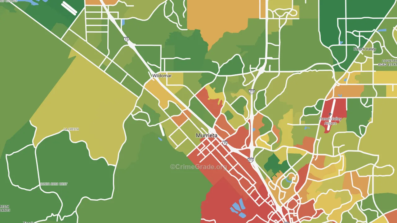 92562, CA Map of Drug-Related Crime Rates
