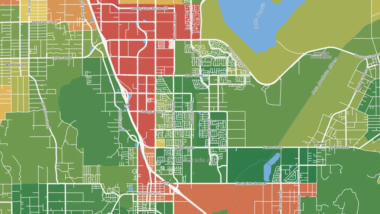 92571, CA Map of Drug-Related Crime Rates