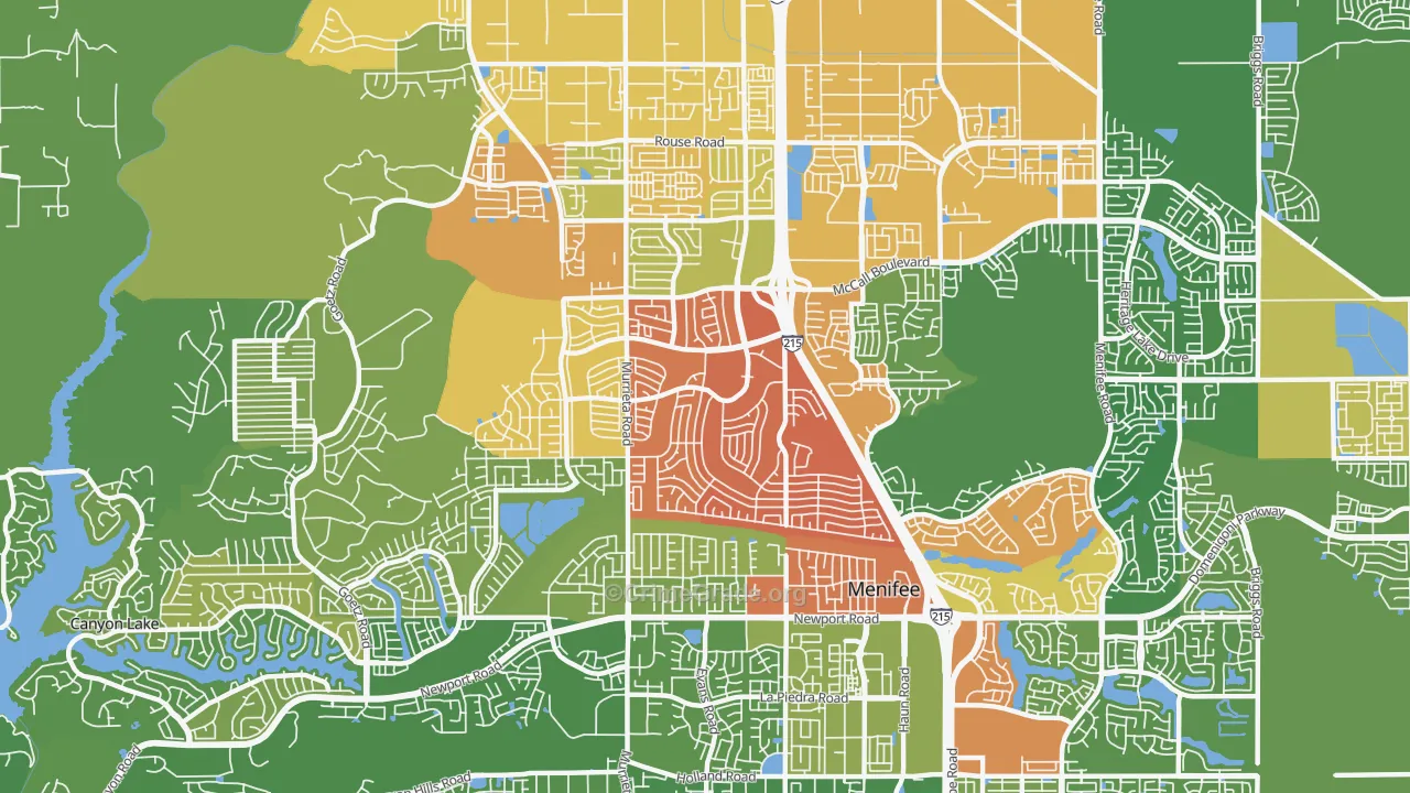 92586, CA Map of Drug-Related Crime Rates