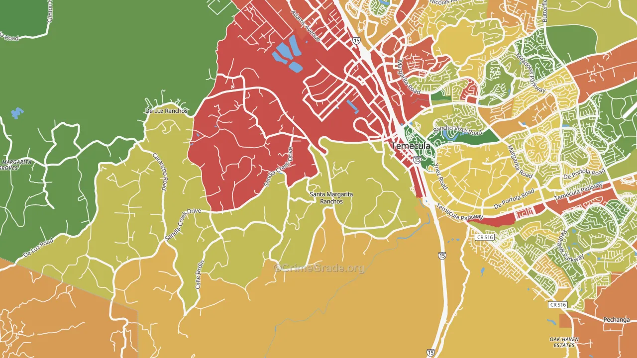 92590, CA Map of Drug-Related Crime Rates