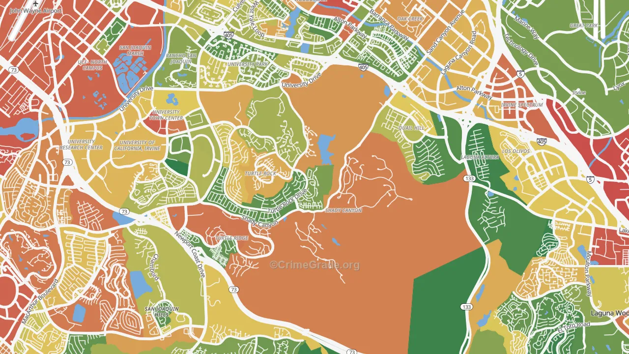 92603, CA Map of Drug-Related Crime Rates