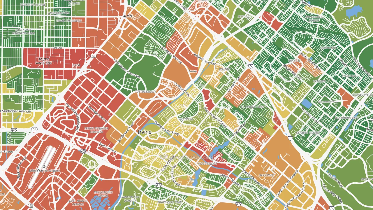 92606, CA Map of Drug-Related Crime Rates