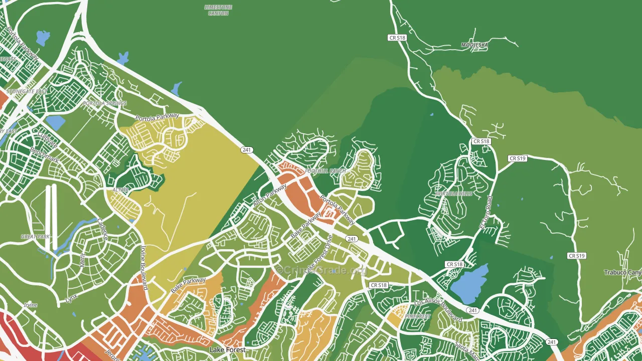 92610, CA Map of Drug-Related Crime Rates