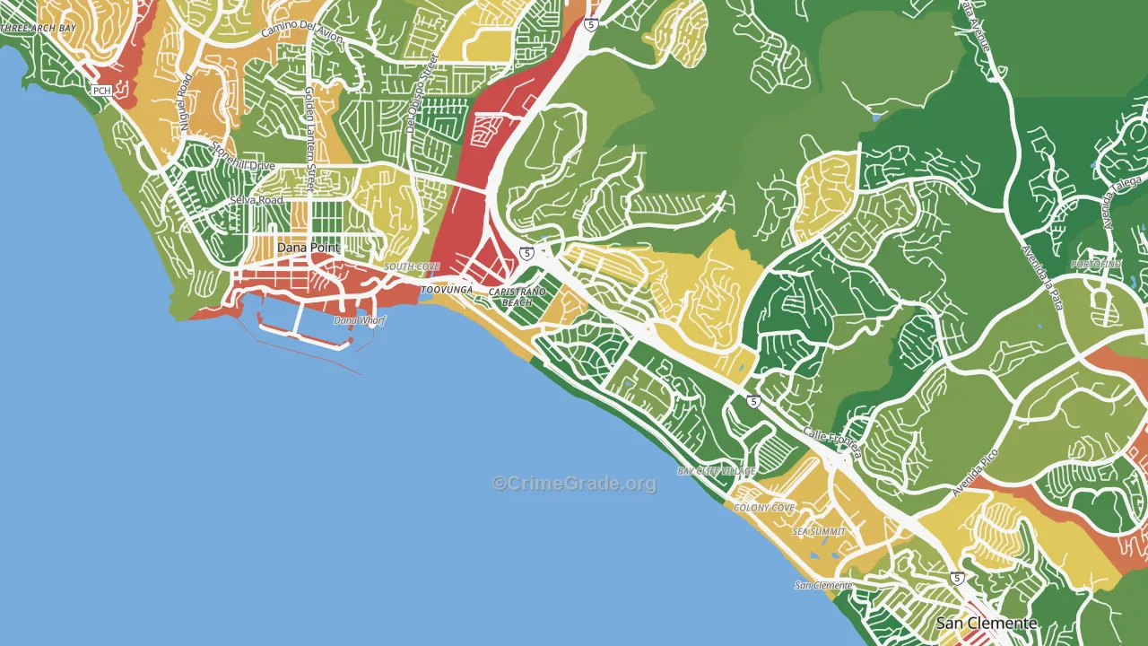 92624, CA Map of Drug-Related Crime Rates