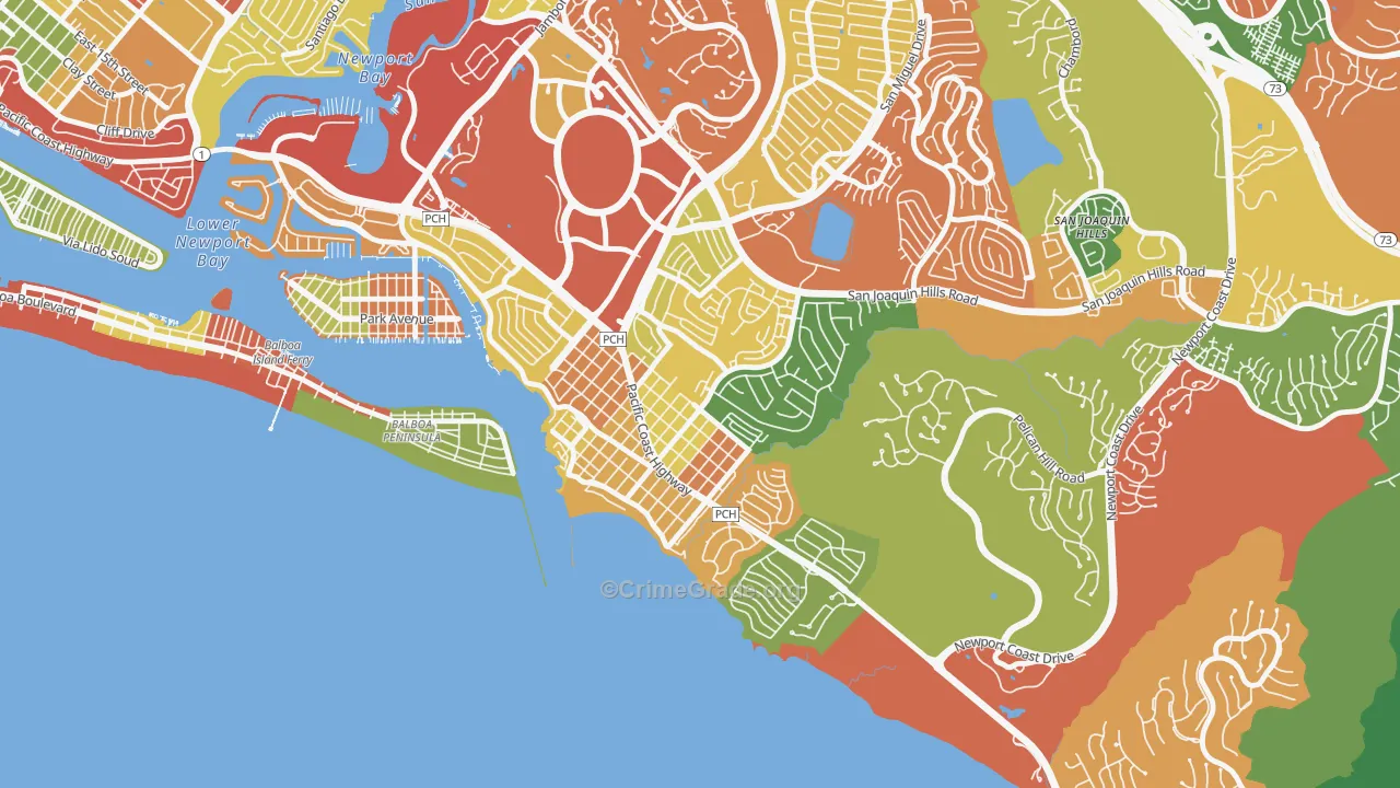 92625, CA Map of Drug-Related Crime Rates