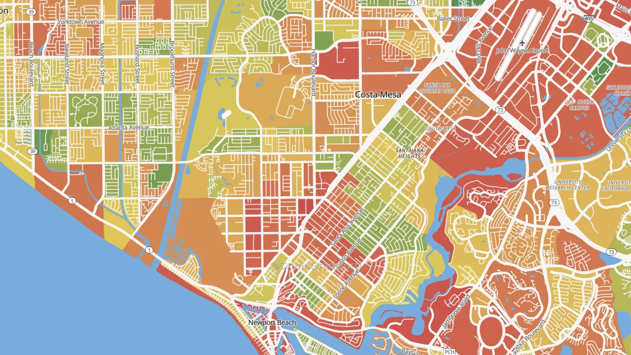 92627, CA Map of Drug-Related Crime Rates