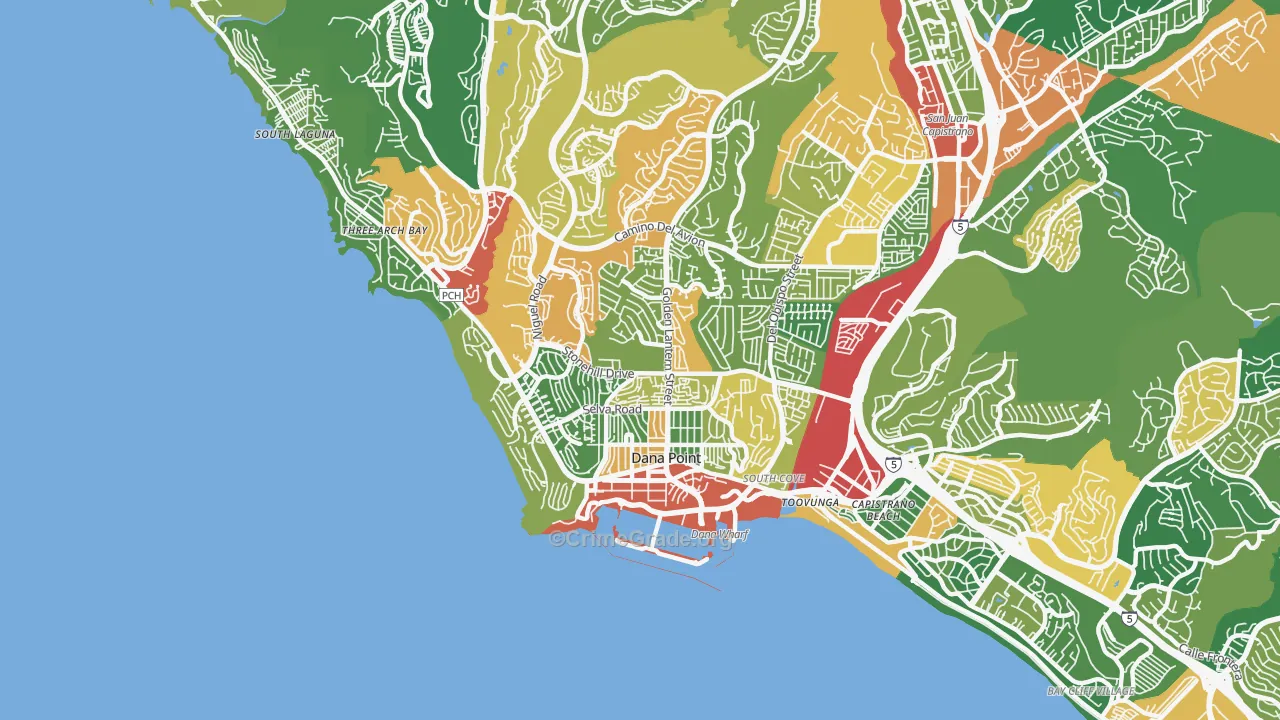 92629, CA Map of Drug-Related Crime Rates
