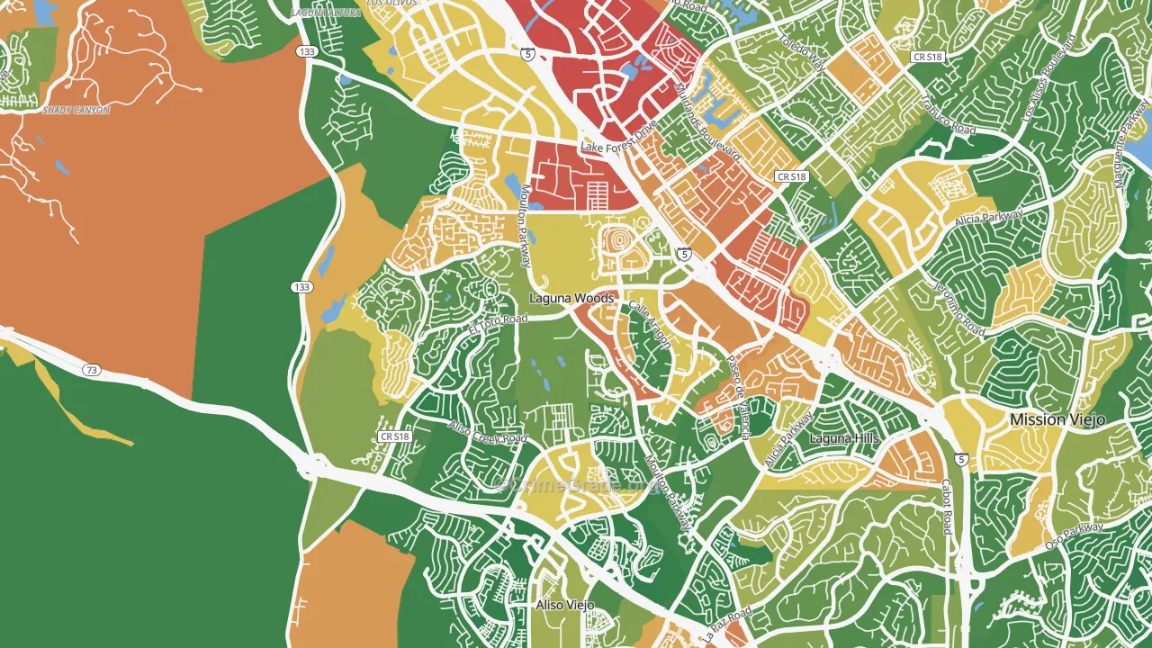 92637, CA Map of Drug-Related Crime Rates