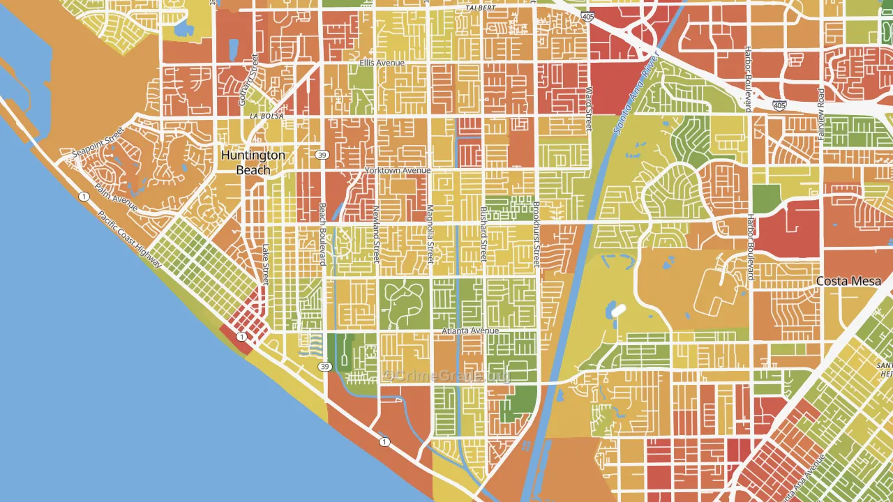 92646, CA Map of Drug-Related Crime Rates