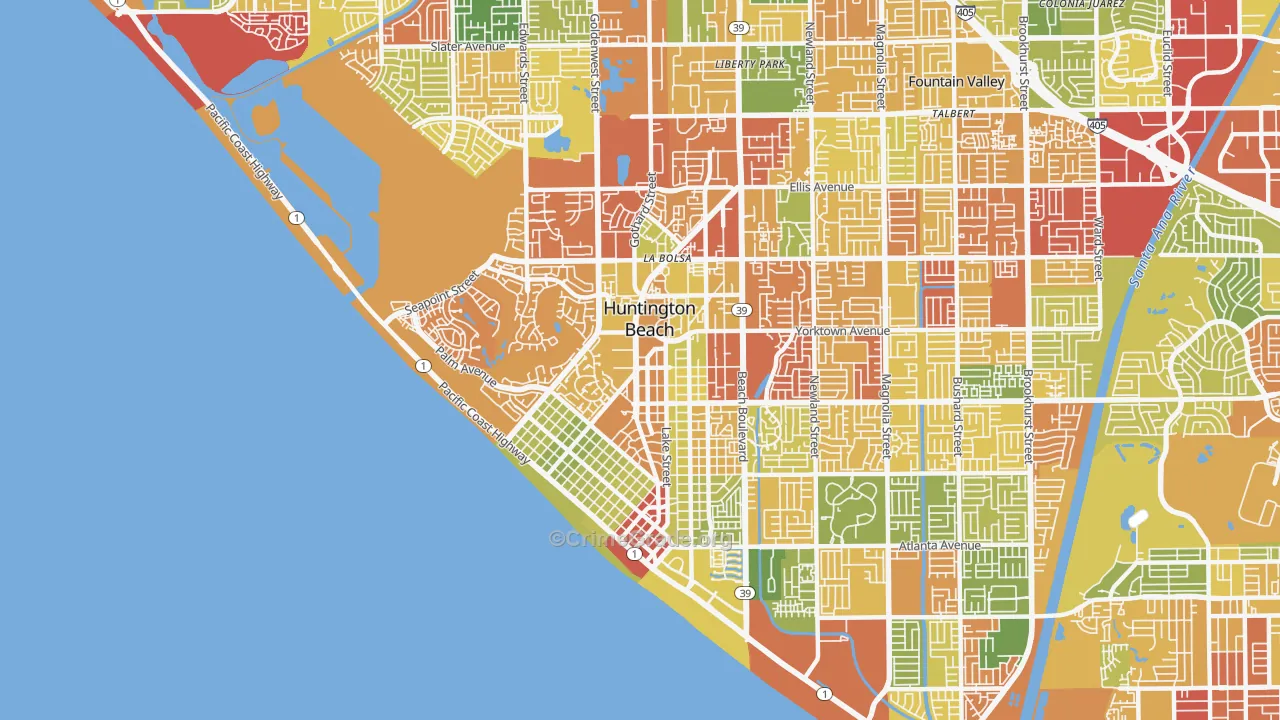 92648, CA Map of Drug-Related Crime Rates