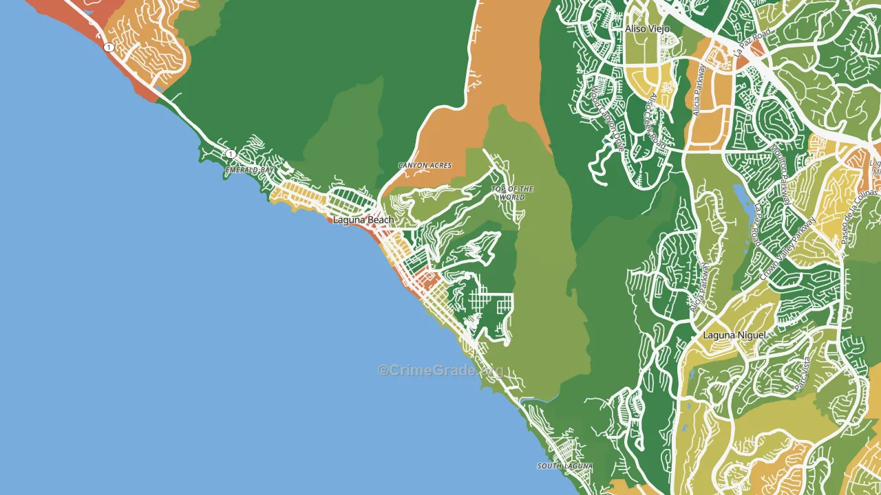 92651, CA Map of Drug-Related Crime Rates