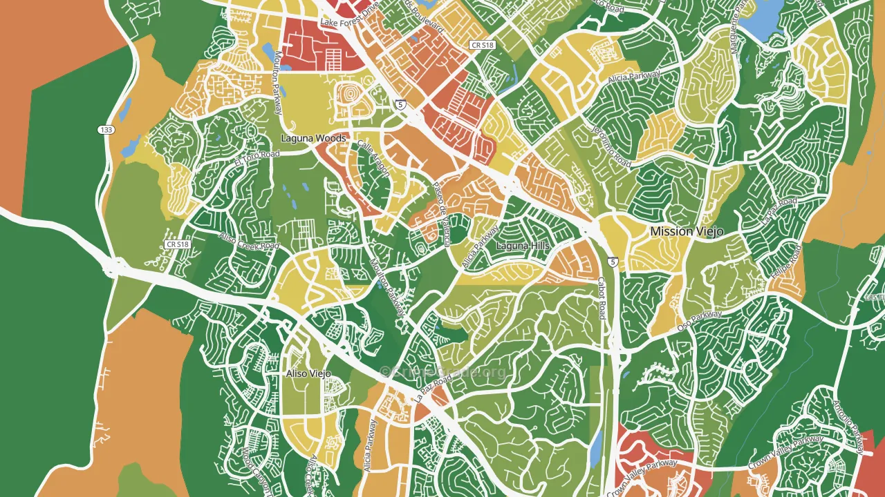 92653, CA Map of Drug-Related Crime Rates