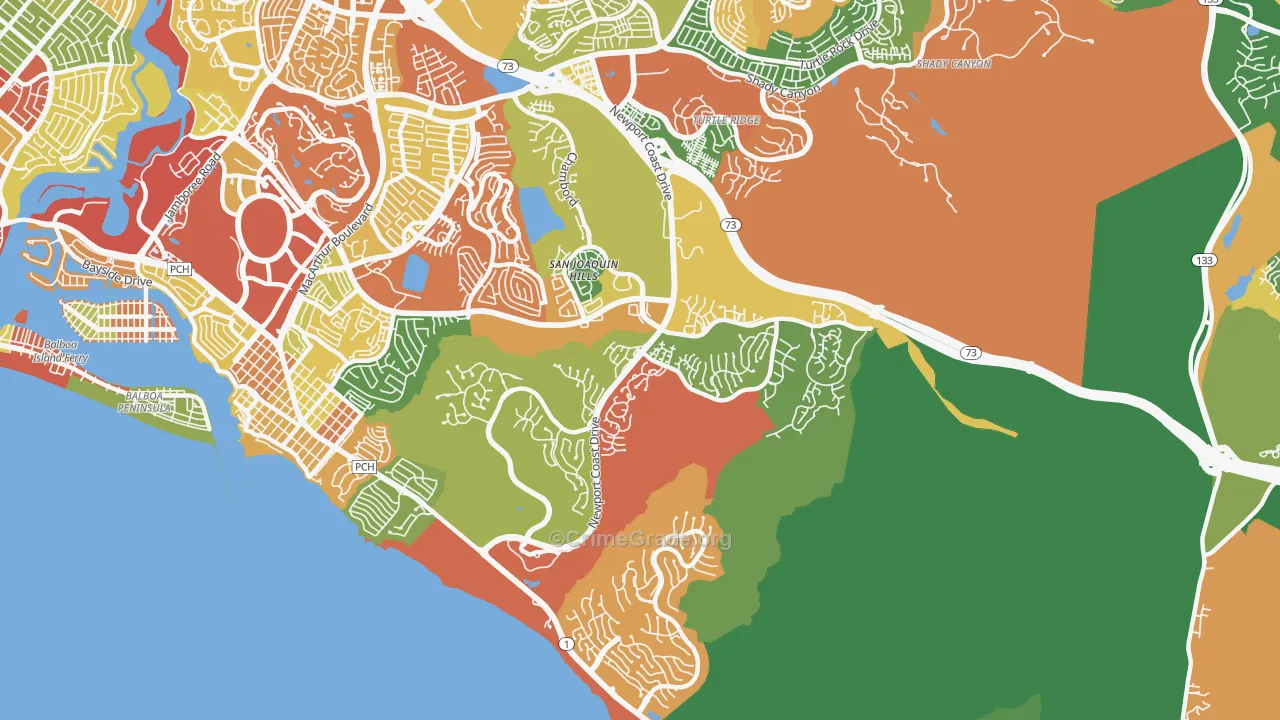 92657, CA Map of Drug-Related Crime Rates