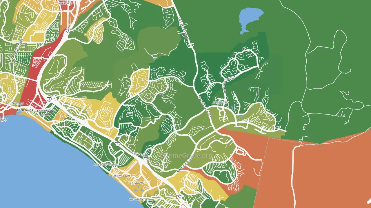 92673, CA Map of Drug-Related Crime Rates