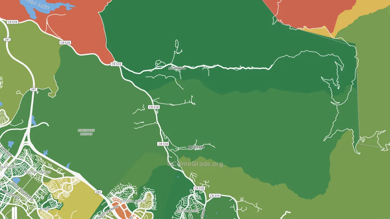 92676, CA Map of Drug-Related Crime Rates