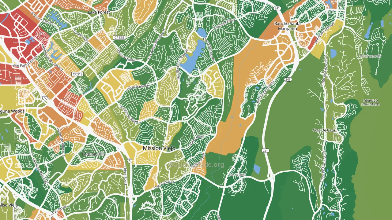 92692, CA Map of Drug-Related Crime Rates