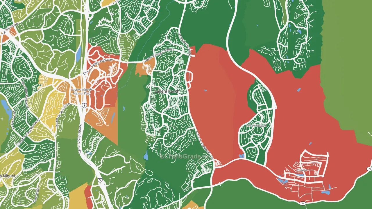 92694, CA Map of Drug-Related Crime Rates
