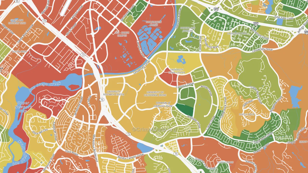92697, CA Map of Drug-Related Crime Rates