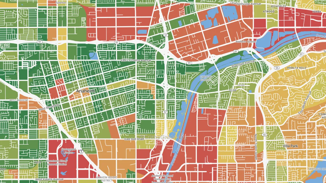 92806, CA Map of Drug-Related Crime Rates