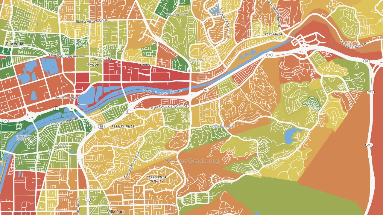 92807, CA Map of Drug-Related Crime Rates