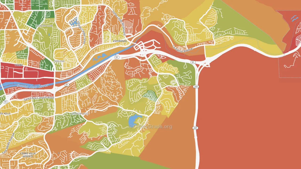 92808, CA Map of Drug-Related Crime Rates