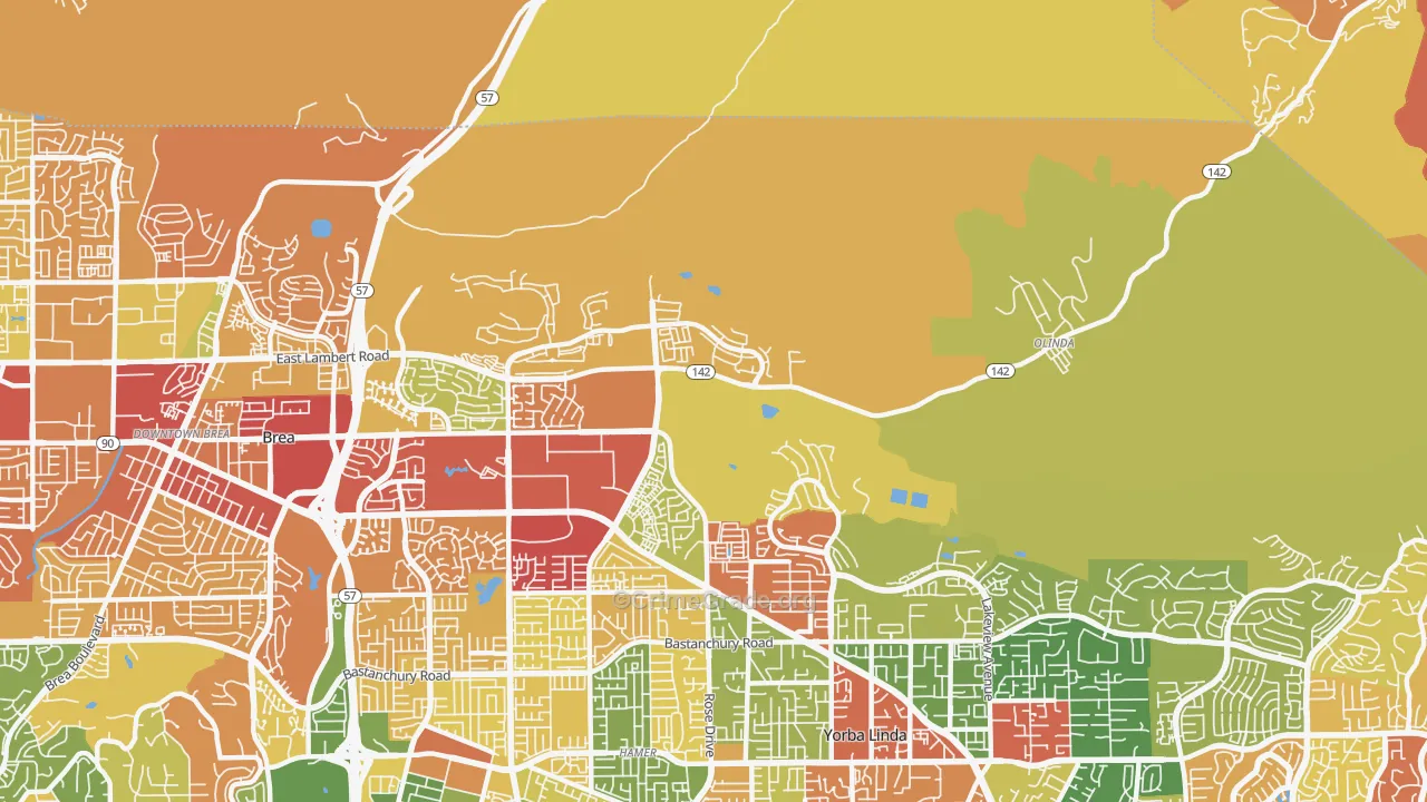 92823, CA Map of Drug-Related Crime Rates