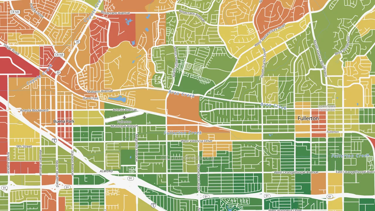 92833, CA Map of Drug-Related Crime Rates