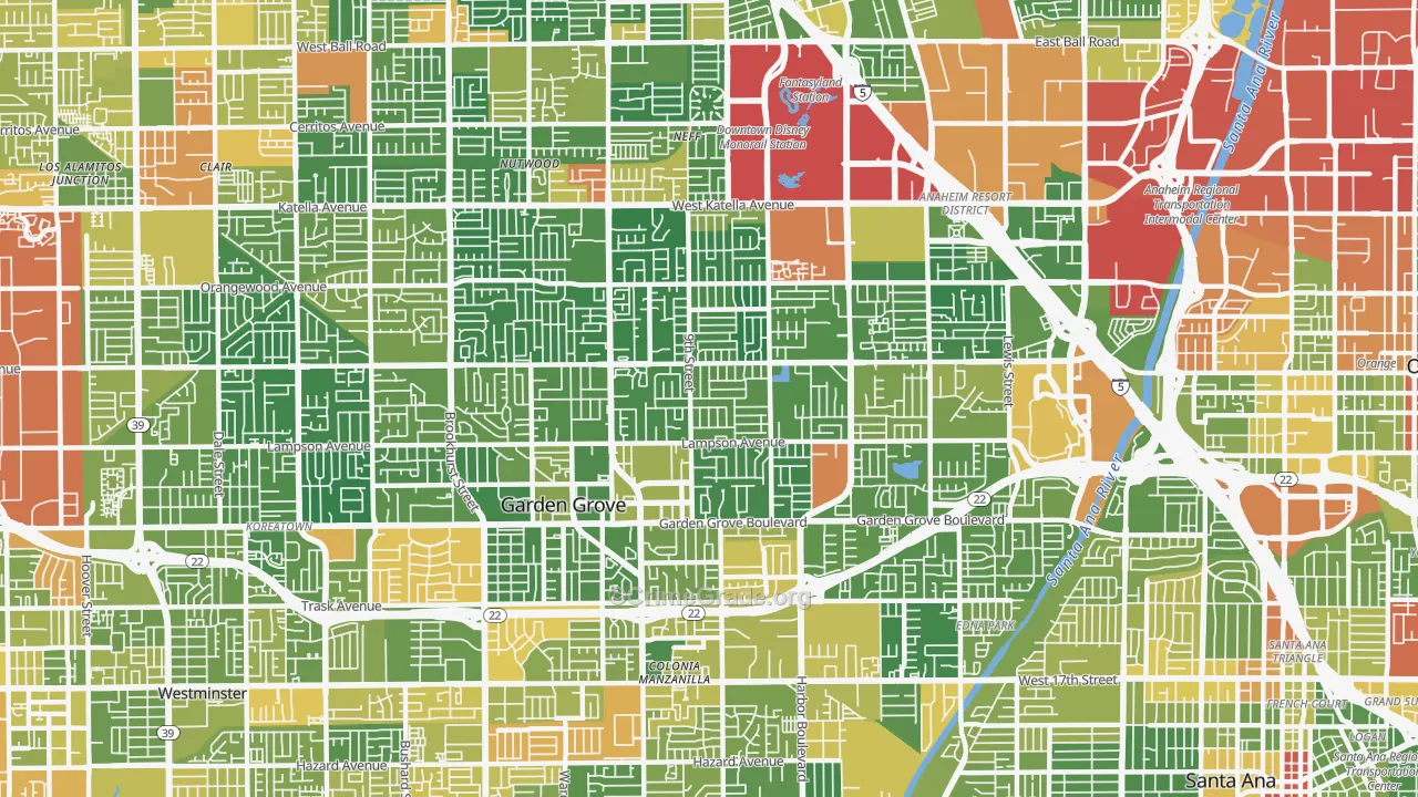 92840, CA Map of Drug-Related Crime Rates