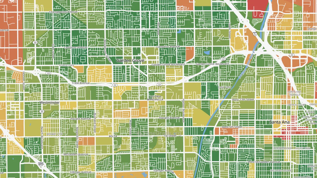 92843, CA Map of Drug-Related Crime Rates